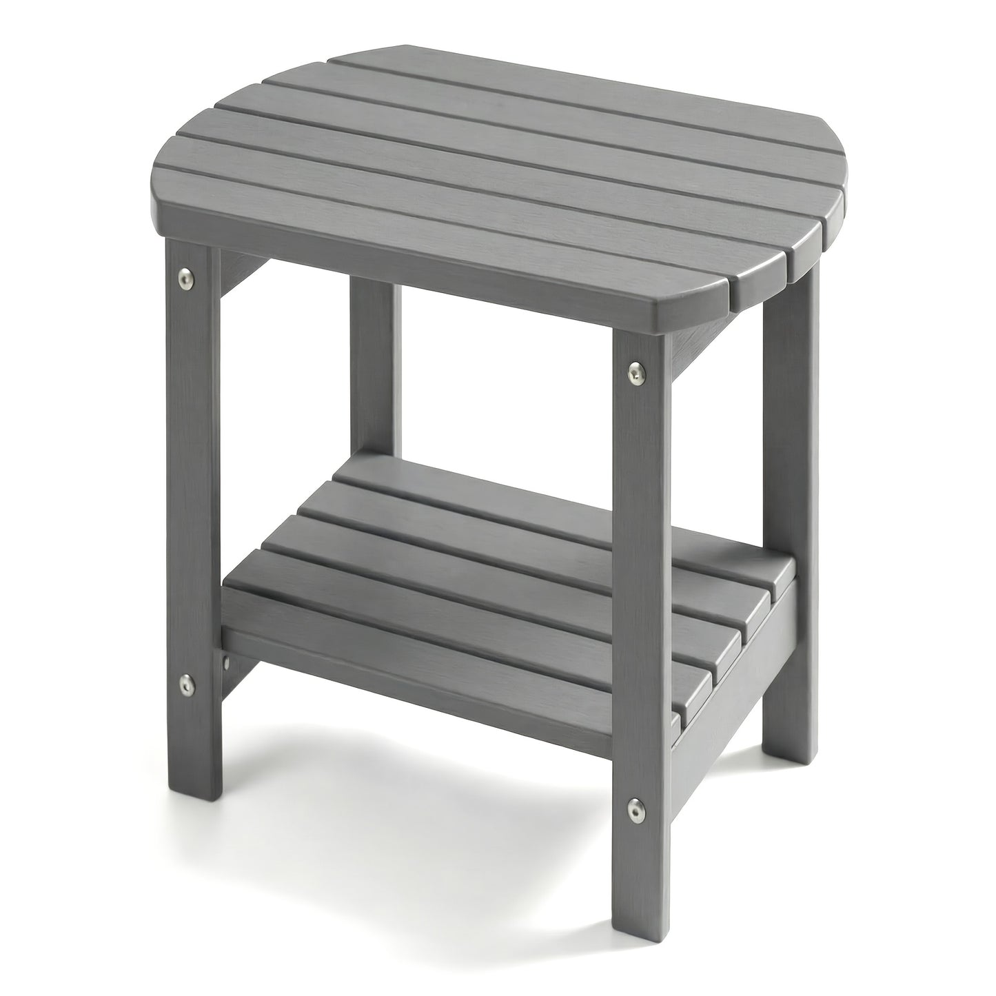 Adirondack Side Table 16.5" Outdoor Side Table HDPE Plastic Double Adirondack End Table  Table for Patio