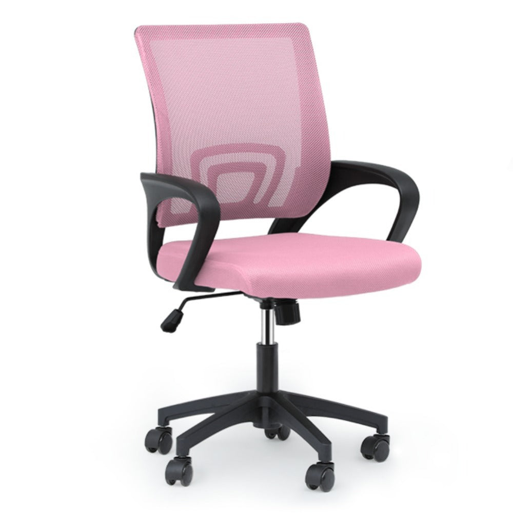 Ergonomic Office Chair Mid-Back Mesh Swivel Desk Chair with Lumbar Support Adjustable Height Sponge Seat Rolling Wheels, 300 lbs Capacity, 6 Colors, 1 or 2 Pack