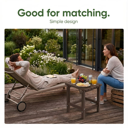 Adirondack Square Side Table, HDPE Outdoor Side Tables, Weather Resistant End Table for Patio, Backyard, Pool, Indoor Companion, Beach, Easy Maintenance, Halloween & Christmas Decorations