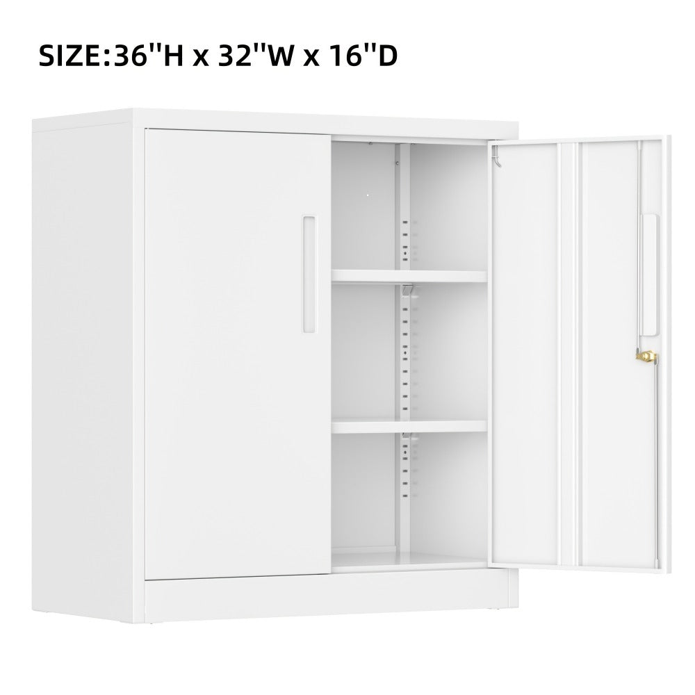 71-Inch Metal Garage Storage Cabinet with Adjustable Shelves detail image - detail view 7