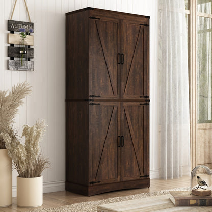 71-Inch Tall Bathroom Storage Cabinet with Adjustable Shelves detail image - detail view 12