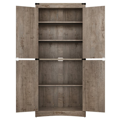 71-Inch Tall Bathroom Storage Cabinet with Adjustable Shelves detail image - detail view 17