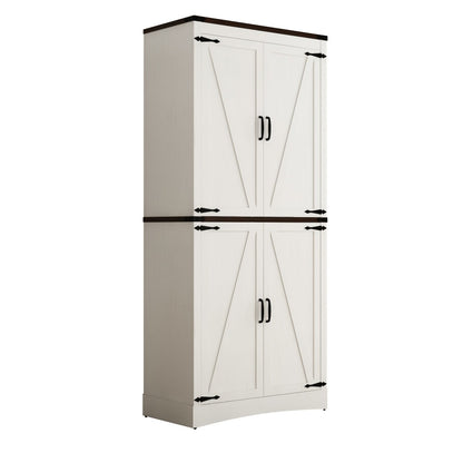 71-Inch Tall Bathroom Storage Cabinet with Adjustable Shelves detail image - detail view 3