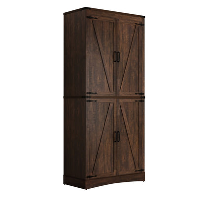 71-Inch Tall Bathroom Storage Cabinet with Adjustable Shelves detail image - detail view 5