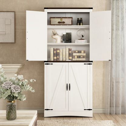 71-Inch Tall Bathroom Storage Cabinet with Adjustable Shelves detail image - detail view 6
