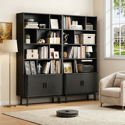 Bookcase shown in the 8-Cube Organizer Shelf Black option