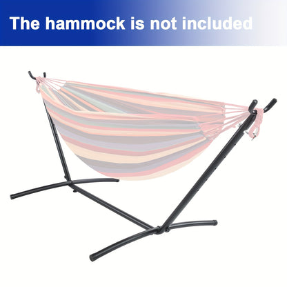 Hammock Stand Adjustable, Hanging Chair And Hammock Stand Portable Hammock Stand Heavy-Duty Anti-Slip, 440-Pound Capacity for Camping Outside Garden Outdoor Patio Backyard, Beach Holiday, Outdoor Only (Hammock Not Included)