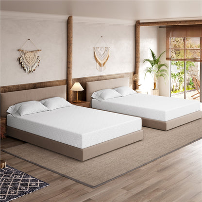 Costoffs 8/10/12in Gel Memory Foam Mattress, Medium Firm Bed with Green Tea Scent & 3-Layer Support for Dorm, Guest Room, Bunk Bed, Furniture for Home, Christmas Gift
