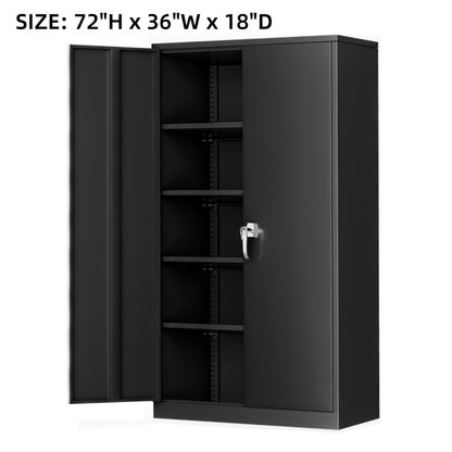 Storage Cabinet shown in the Larger-Black option
