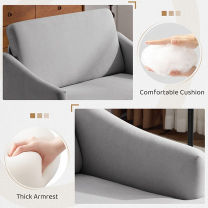 Oversized Accent Chair 33.5" Wide with 2 Pillows, Upholstered Memory Foam Armchair Big Reading Chair, Modern Single Sofa Chair for Living Room Bedroom Apartment Office