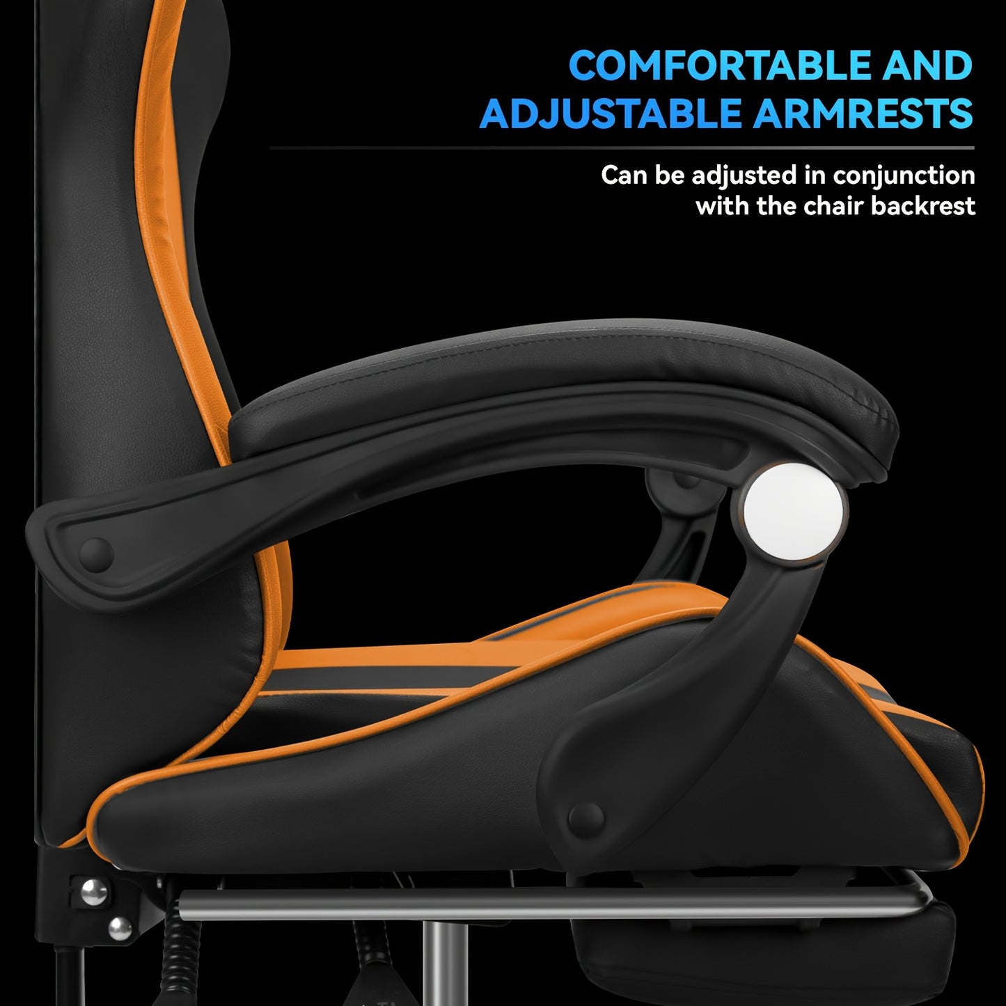 Video Game Chairs W/ Footrest, Big And Tall Gamer Chair for Adults, Racing Style Computer Chair with Headrest And Lumbar Support