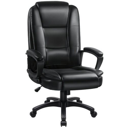 Home Office Desk Chair, 400LBS Big And Tall Computer Executive Chair, Ergonomic PU Leather Chairs with High Back Cushion, Adjustable Armrest &Lumbar Back Support, for Long Time Sitting