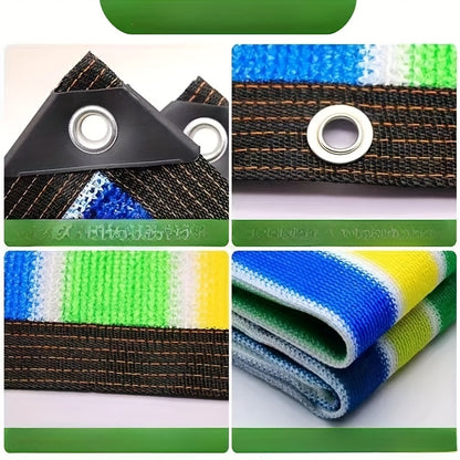 Outdoor Terrace Canopy - UV Protection & Sun Shade Net Cover with Strated Design, Easy Assembly, Suitable for Garden, Balcony, - Mixed Colors UV Shield Outdoor Sun Cover