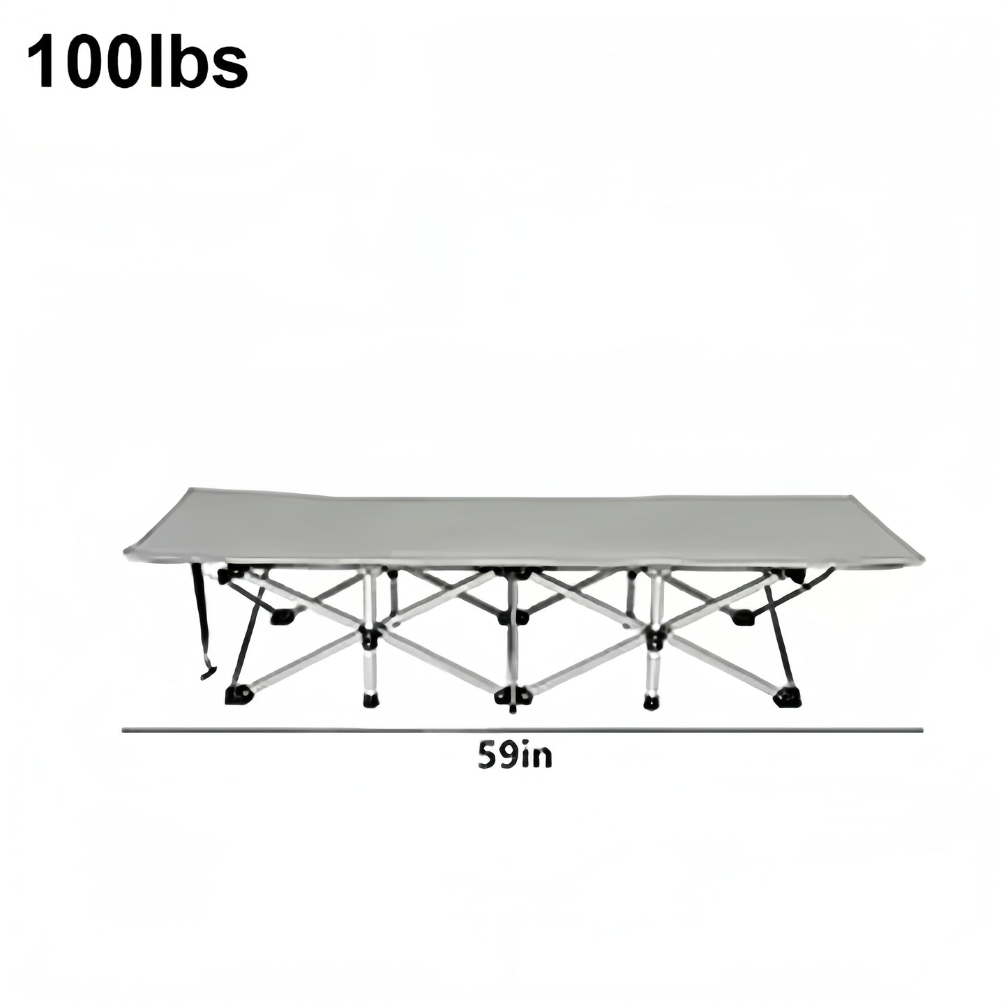 Folding Bed shown in the Small Without Mattress-100lb option