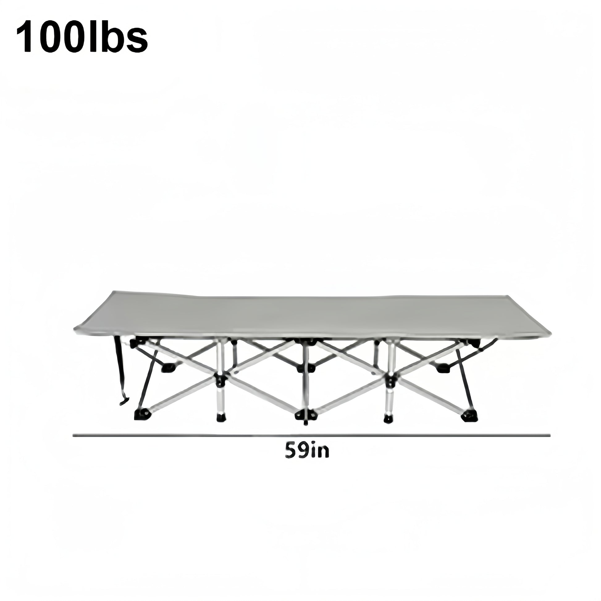 Folding Bed shown in the Small Without Mattress-100lb option