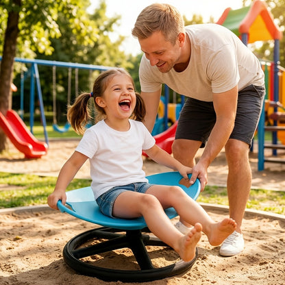 Chairs for Offices And Step Stools - Spin Chair for Children with Autism | Blue And Orange Oval Eggshell Pattern Featuring a Non-Slip Metal Base Designed for Training And Rehabilitation Ideal for Both Training Facilities And Home Environments