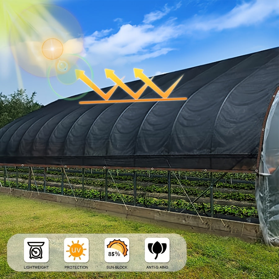 Outdoor Sunshade Canvas for Courtyards, Lawns, And Horticulture -90% Light Blocking, UV Resistant, And Wind Resistant Heavy-Duty HDPE Fabric, Black Rectangular Canopy Suitable for Shading Terraces, Pavilions, Courtyards, And Backyards