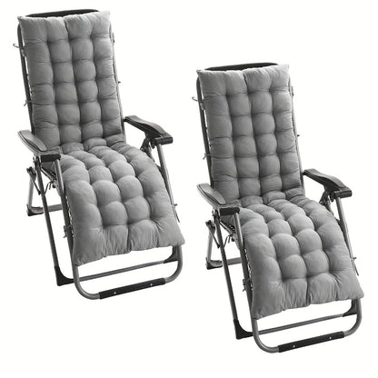 2-Pack Memory Foam Chaise Lounge Cushion Replacement Thickened Padded Recliner Chair Sofa Pad with Ties 49 or 61 Inch 6 Colors