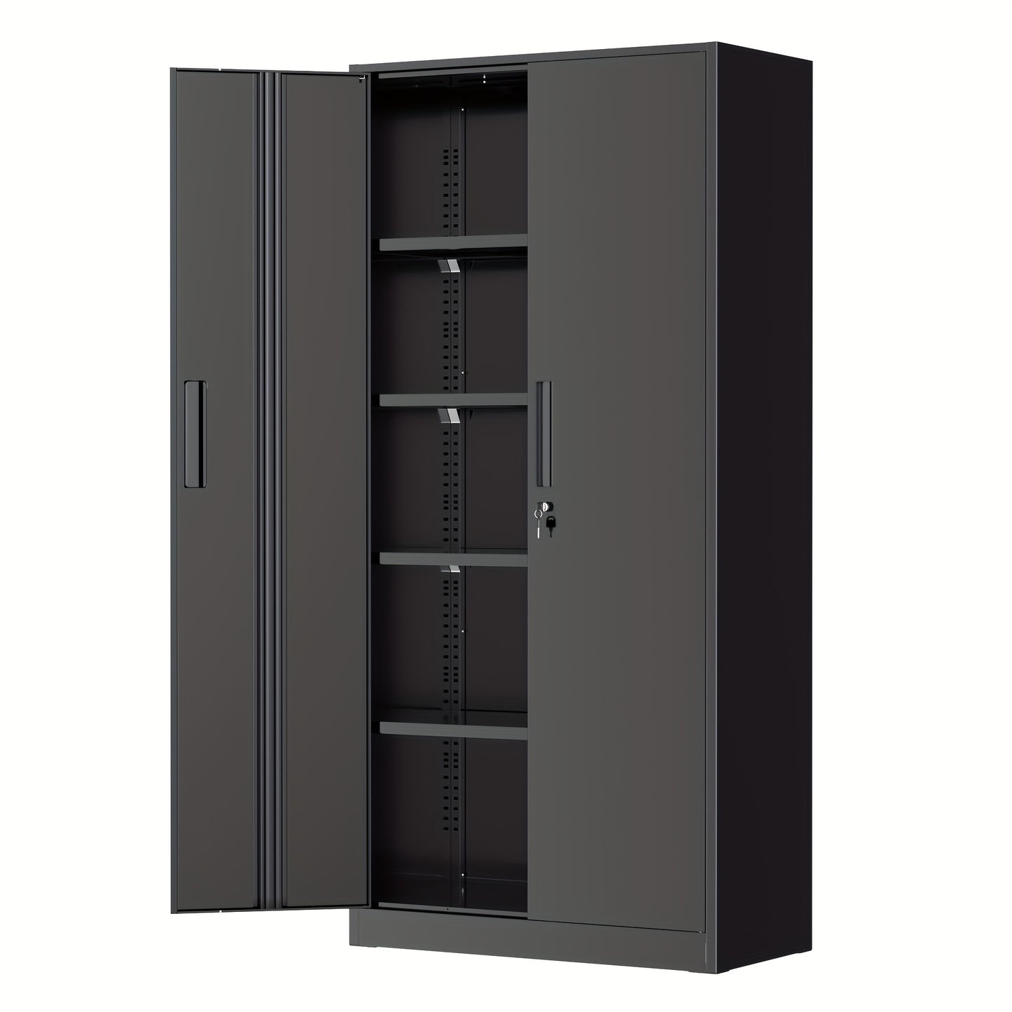 Metal Storage Cabinet, 71''/ 36''H for garage Storage Cabinet With Adjustable Shelves And Lockable Doors, Closet Storage And Organization For Garage, Gym, Home Office, School, Easy To Assemble