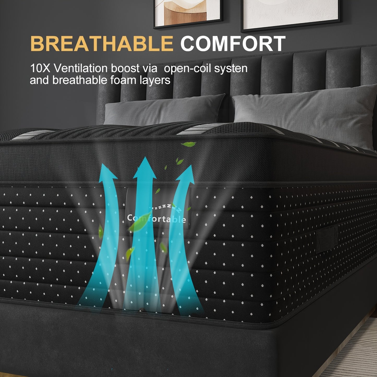 12/14 Inch Gel Memory Foam Hybrid Mattress Twin Full Queen King Sizes Mattress Bed In A Box, Euro Top Medium Firm for Back & Lumbar Support, Individual Pocket Spring Bed for Motion Isolation & Fiberglass Free
