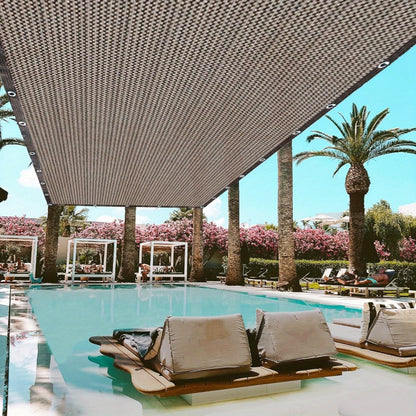Rectangular Shade Net 10ft x 20ft – 85% UV Sun Protection, Breathable & Water-Permeable with Reinforced Edging for Outdoor Courtyard, Pool, Balcony, Garden & Patio, Coffee Brown