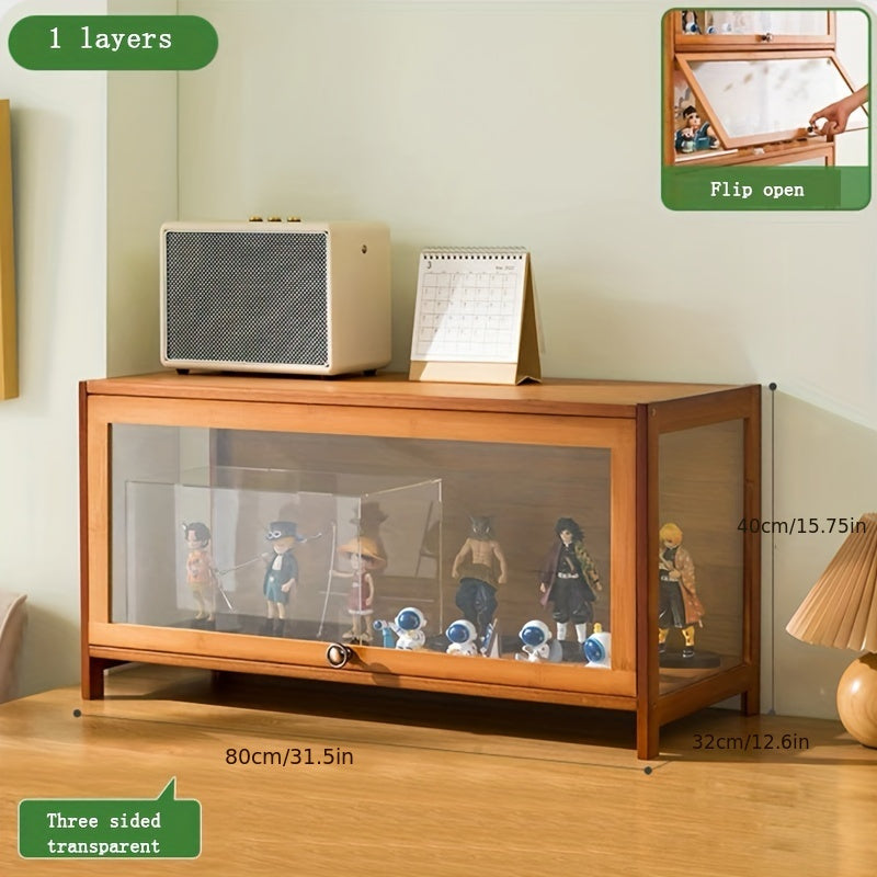 1pc Handmade Display Cabinet, Acrylic, Display Stand, Non-Glass, Cosmetics Shelf, Home Use