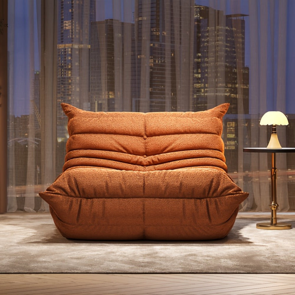 Floor Sofa Chair with Ergonomic Back Support, Modular Lazy Sofa for Living Room Bedroom Office, Button Tufted Low Profile Couch in Single 2-Seater 3-Seater, 20 Colors No Assembly Required