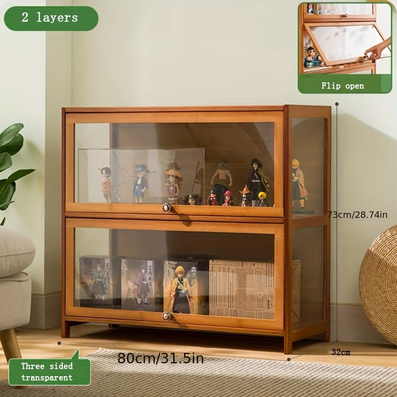 1pc Handmade Display Cabinet, Acrylic, Display Stand, Non-Glass, Cosmetics Shelf, Home Use