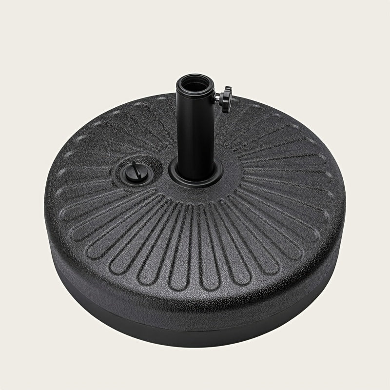 [Durable Round Umbrella Base] Durable Fillable Round Patio Umbrella Base, Free-Standing Patio Umbrella Round Base for Outdoor, Lawn, Backyard, Garden