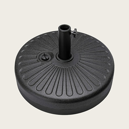 [Durable Round Umbrella Base] Durable Fillable Round Patio Umbrella Base, Free-Standing Patio Umbrella Round Base for Outdoor, Lawn, Backyard, Garden