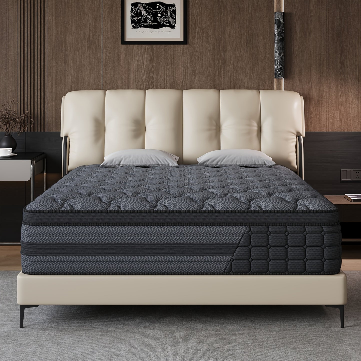 [Gel Memory Foam Mattress] Luxury Mattress 8" 10" 12" 14" Twin Full Queen King Size Gel Memory Foam Pocket Spring Hydird Mattress In A Box Medium Firm
