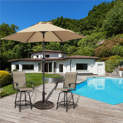 Costoffs 22lbs 17.5’’ Outdoor Patio Heavy Duty Market Umbrella Base Stand Round All Weather Umbrella Base