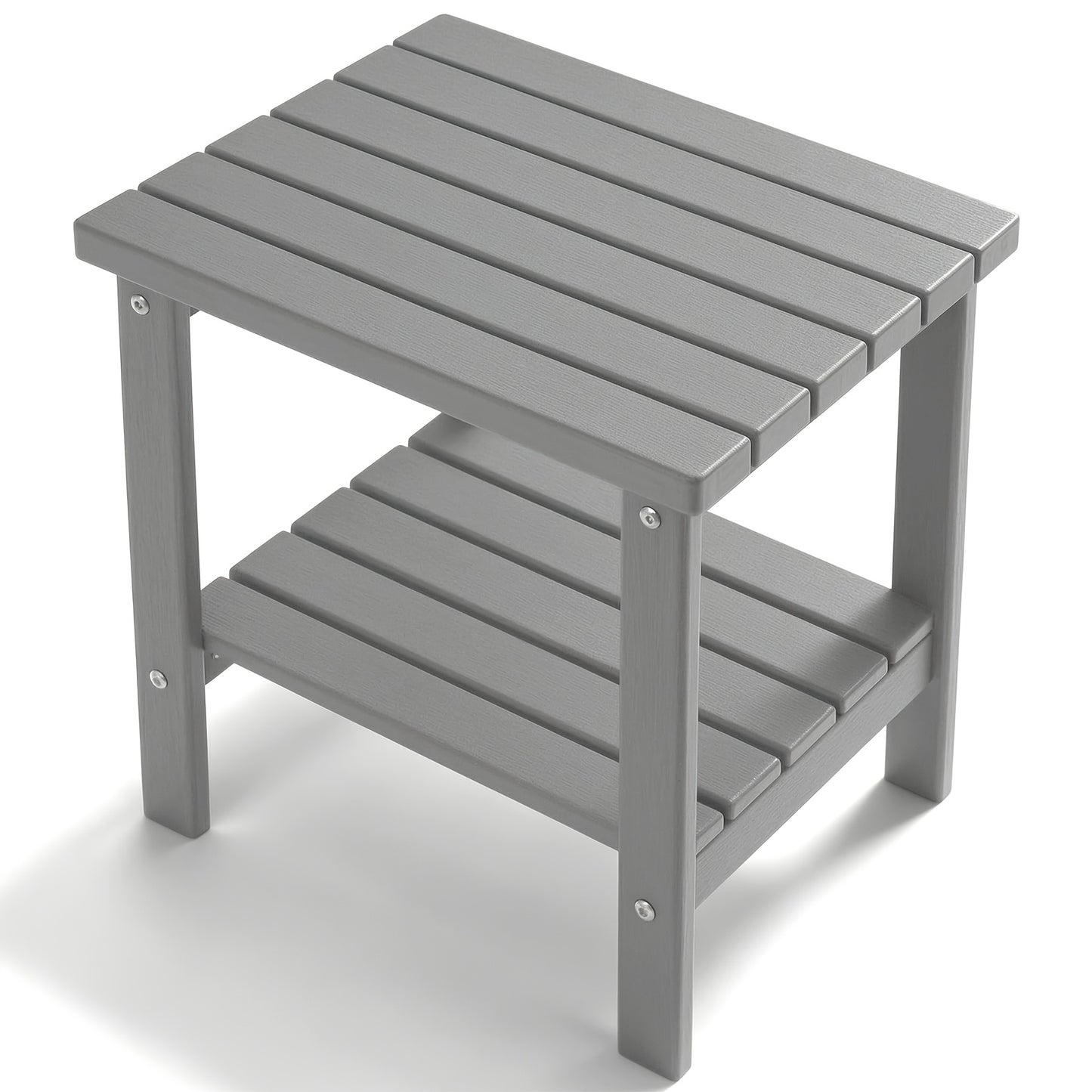 Adirondack Square Side Table, HDPE Outdoor Side Tables, Weather Resistant End Table for Patio, Backyard, Pool, Indoor Companion, Beach, Easy Maintenance