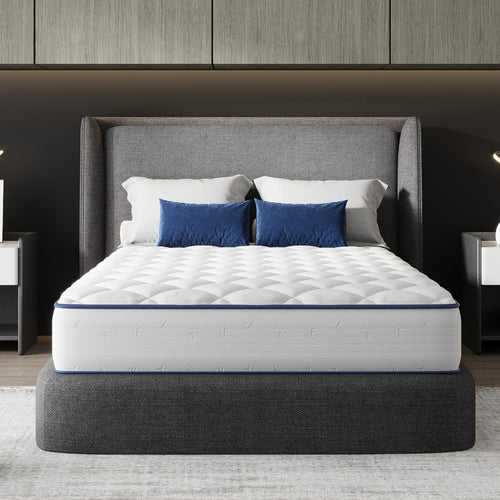Mattress, Pillow Top Foam and Spring Hybrid 6 or 8 Inch Medium Soft Bonnell Coil shown in the main product view