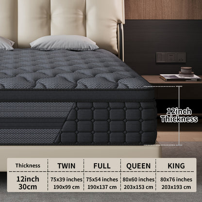 Mattresses shown in the 12 inch-, King option