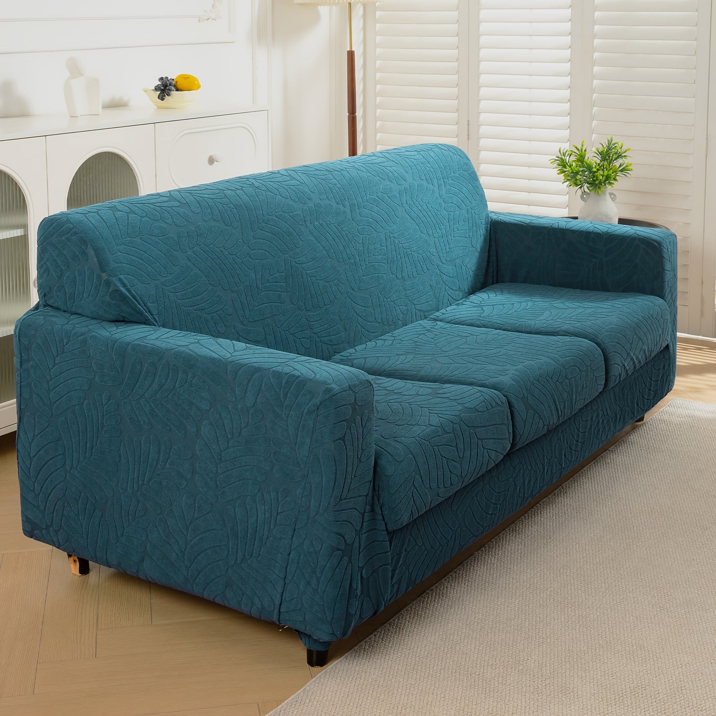 Outdoor Cushion Cover shown in the Dark Blue, 1 sofa cover + 3 seat cushions option
