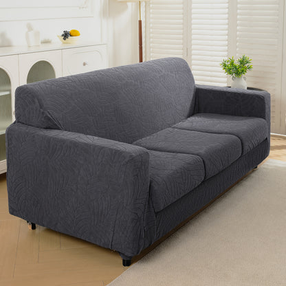 Outdoor Cushion Cover shown in the Dark Gray, 1 sofa cover + 3 seat cushions option