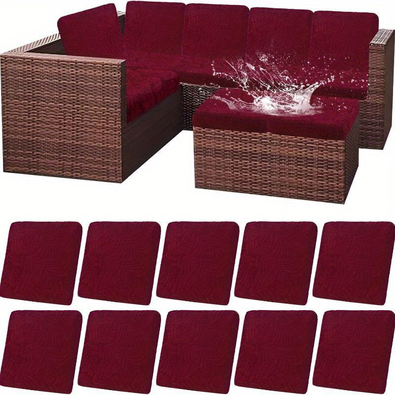 Outdoor Cushion Cover shown in the Red, 10pcs option