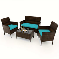 4PCS Mix Brown+Turquoise