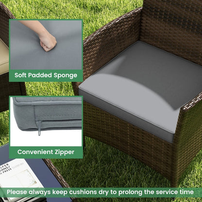 8-Piece Wicker Outdoor Patio Furniture Set with Two Chairs Included detail image - detail view 8