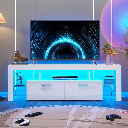 TV Stands and Entertainment Centers shown in the White, L160cm, for TVs below 75" option