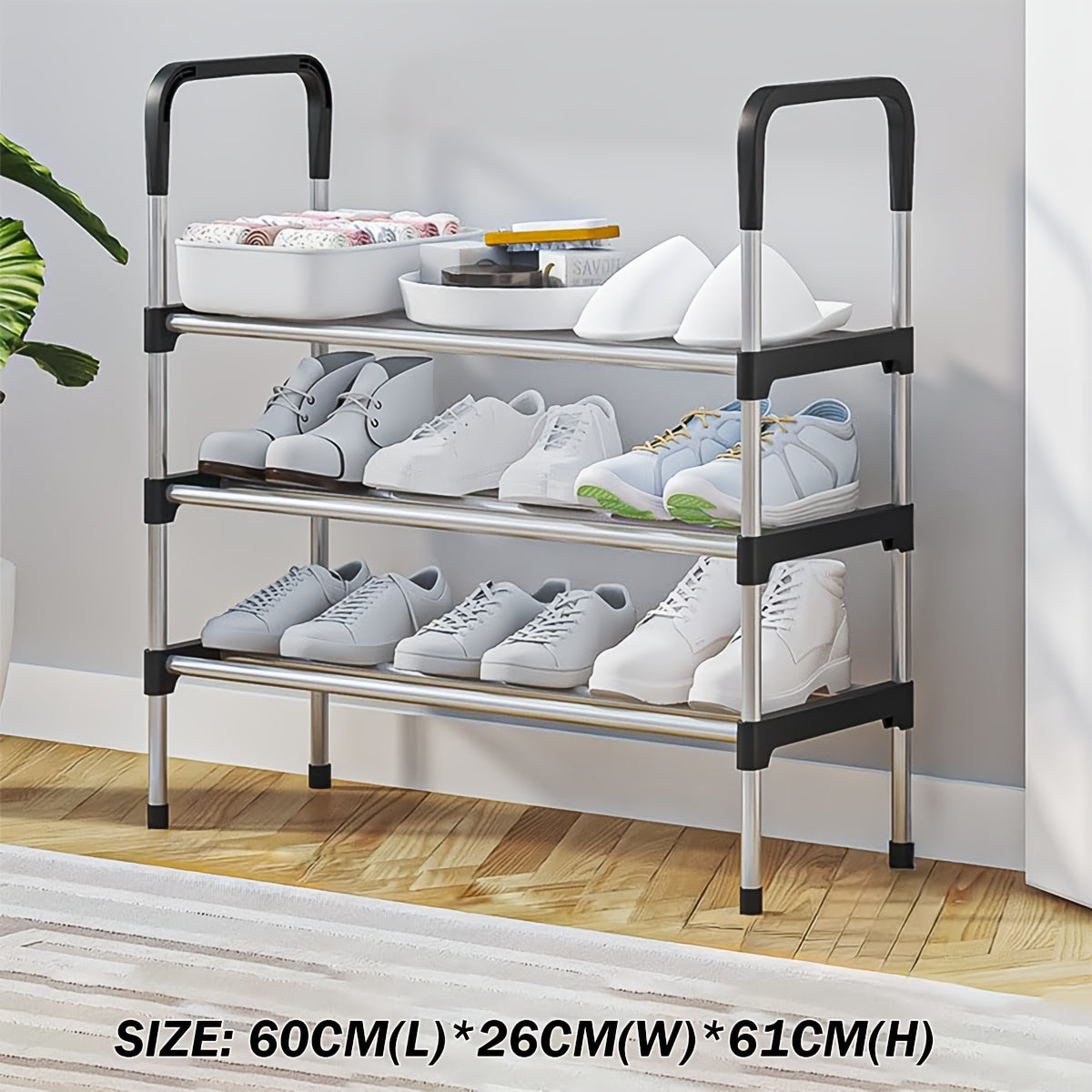 6/8/10/3 Tier Shoe Organizer with Nonwoven Fabric Cover Shoe Cabinet, Easy to Assemble, Portable Shoe Cabinet, Shoe Storage Shelf for 27-35 Pairs Of Shoes, Suitable for Various Scenes Such As Entryway, Suitable for Sneakers, High Heels, And Boots