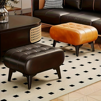 Home Living Room Low Stool Door Handle - Furniture, Artificial Sofa, Footrest, Coffee Table, Small Stool for Changing Shoes, Retro Wax Stool, Minimalist Stool