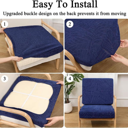 [Waterproof Cushion Covers] Outdoor Patio Cushion Covers Set of 8/10 Waterproof Stretch Seat Cushion Cover for Patio Furniture Outdoor Sofa Cushion Cover Replacement Couch Slipcovers Chair Seat Cover
