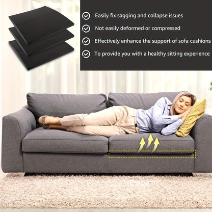 Sofa Cushion Support Insert Set of 3 – 20x20 High-Density Foam Seat Sag Repair Replacement for Sagging Couch Loveseat Chair, No Electricity Needed Furniture Seat Restorer