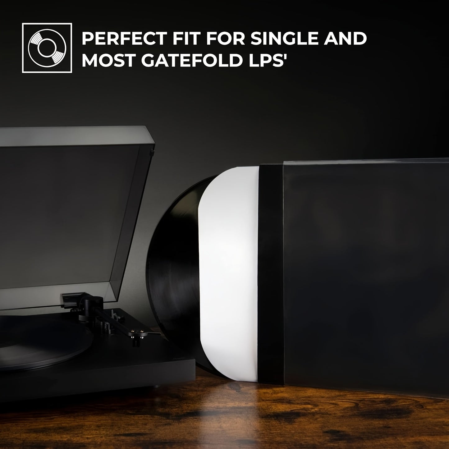 100/50/25pcs 12In LP Crystal Vinyl Record Outer Sleeves for Album Covers - 3 Mil Archival-Grade, 12.75"X12.75", Perfect Fit for Single/Double Lps & Gatefolds