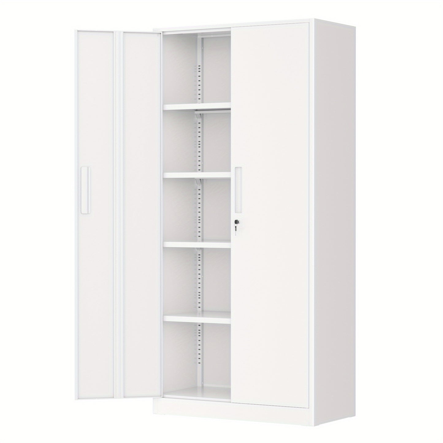 Metal Storage Cabinet, 71''/ 36''H for garage Storage Cabinet With Adjustable Shelves And Lockable Doors, Closet Storage And Organization For Garage, Gym, Home Office, School, Easy To Assemble