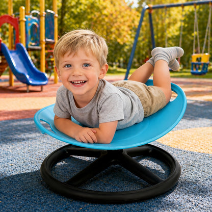Chairs for Offices And Step Stools - Spin Chair for Children with Autism | Blue And Orange Oval Eggshell Pattern Featuring a Non-Slip Metal Base Designed for Training And Rehabilitation Ideal for Both Training Facilities And Home Environments