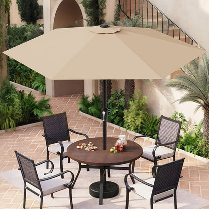 9FT Outdoor Patio Umbrella with Crank & 6 Sturdy Ribs, UV Protection Windproof, Market Table Umbrella Perfect for Deck, Backyard, Lawn And Garden, Pool Umbrella