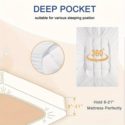 [Plush Machine Washable Topper] Mattress Topper with Overfilled Down Alternative Pillow Top - Baffle Box Design, Plush Support, Machine Washable, Fits 8-21" Deep Pocket Mattresses, Comfort Layer, Luxurious Feel, Durable Polyester